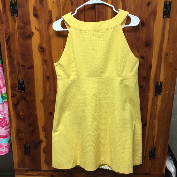 EEUC Lilly Pulitzer Yellow Shift Dress Size 14 - Picture 3 of 3